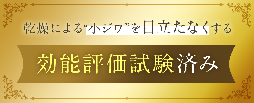 乾燥による“小ジワ”を目立たなくする 効能評価試験済み
