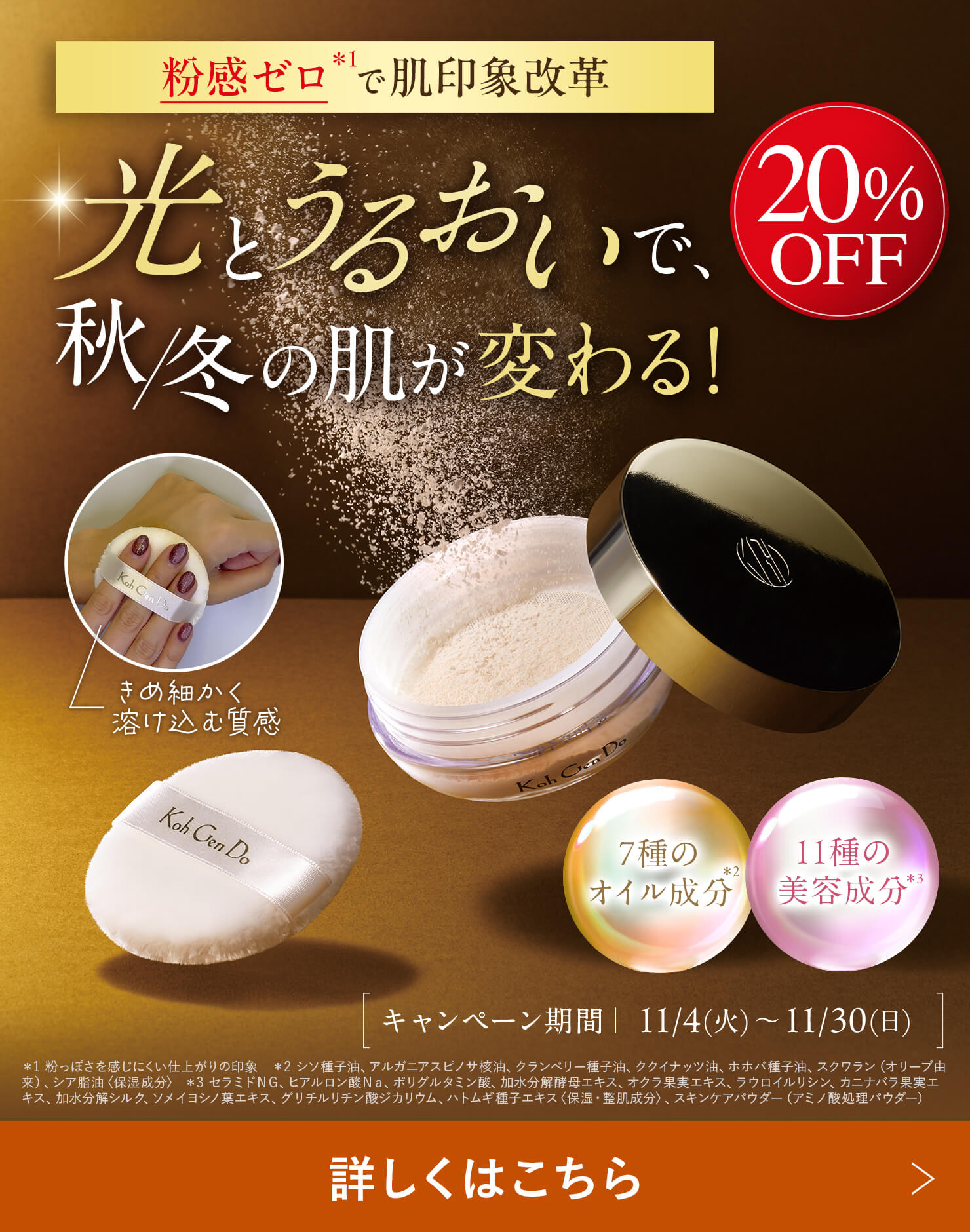 上質なさら艶メイクが叶う！冬季限定パウダー