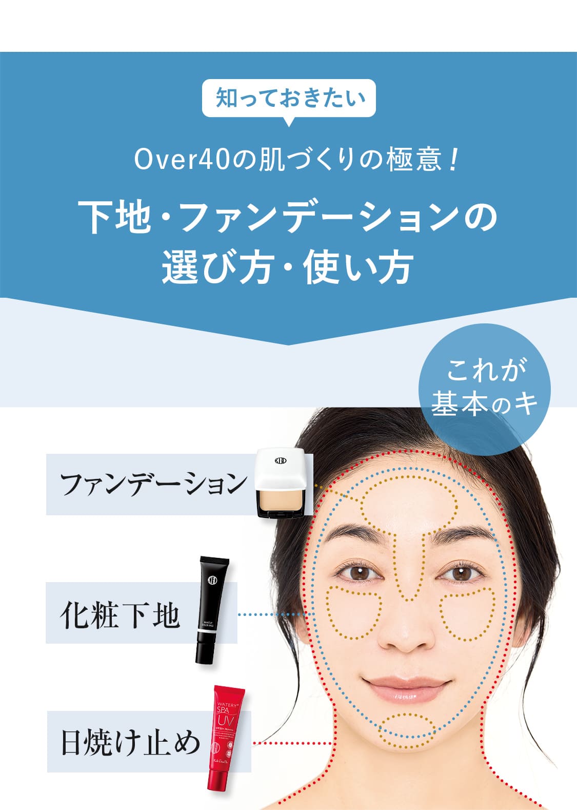 〈知っておきたい〉Over40の肌づくりの極意！下地・ファンデーションの選び方・使い方