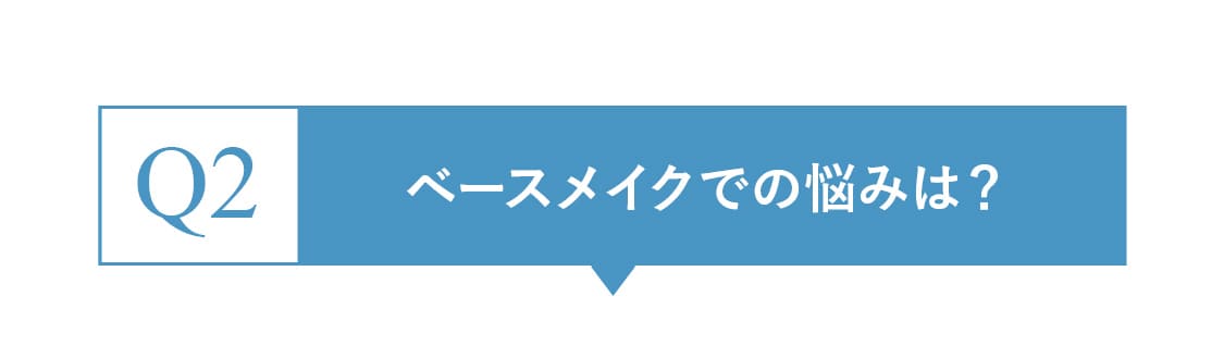 Q2.ベースメイクでの悩みは？