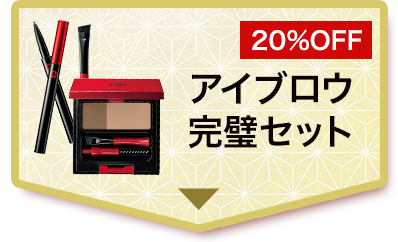 20%オフ アイブロウ完璧セット