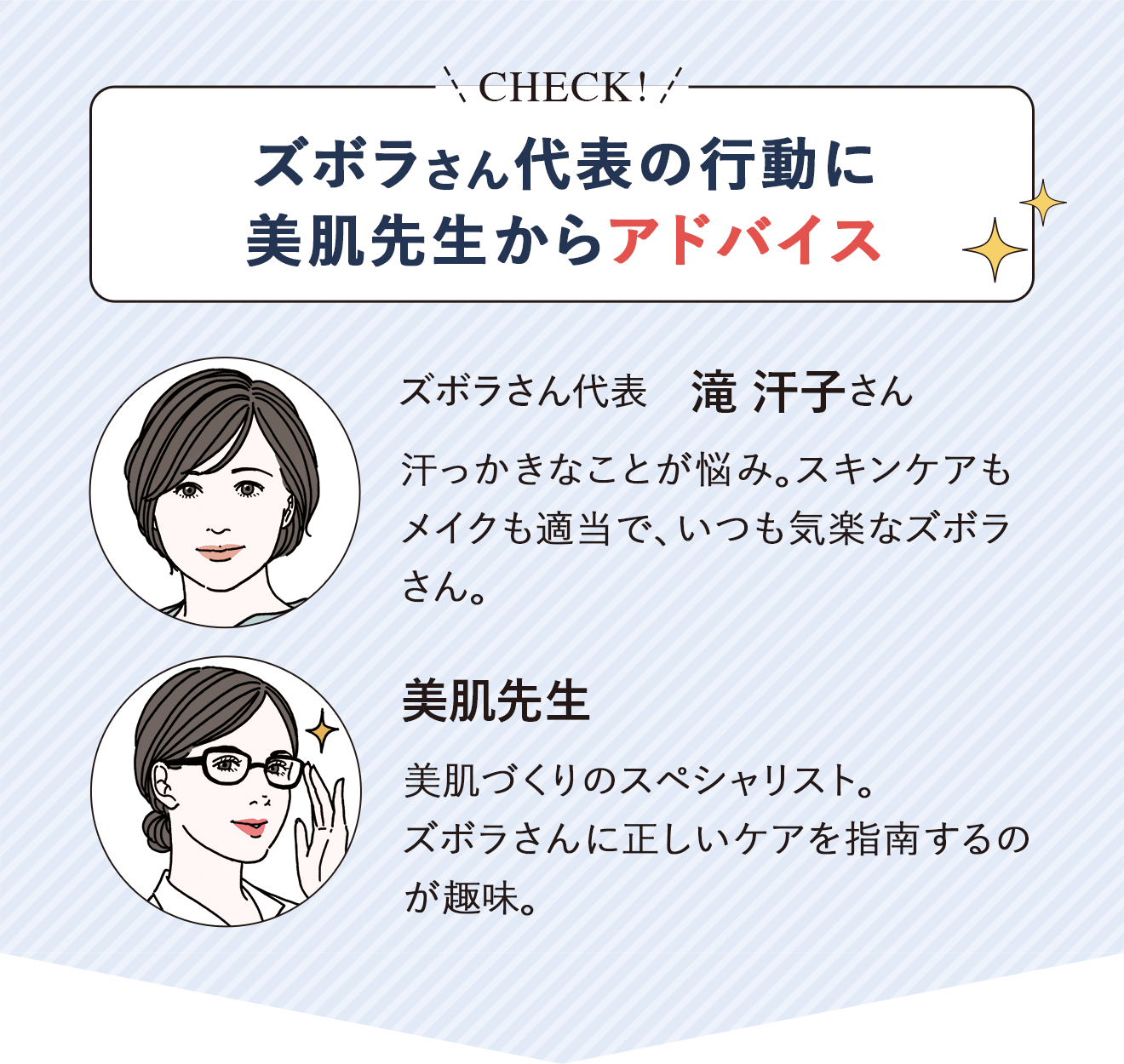 ズボラさん代表の行動に美肌先生からアドバイス