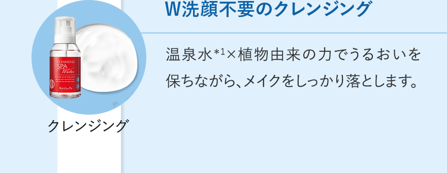 W洗顔不要のクレンジング