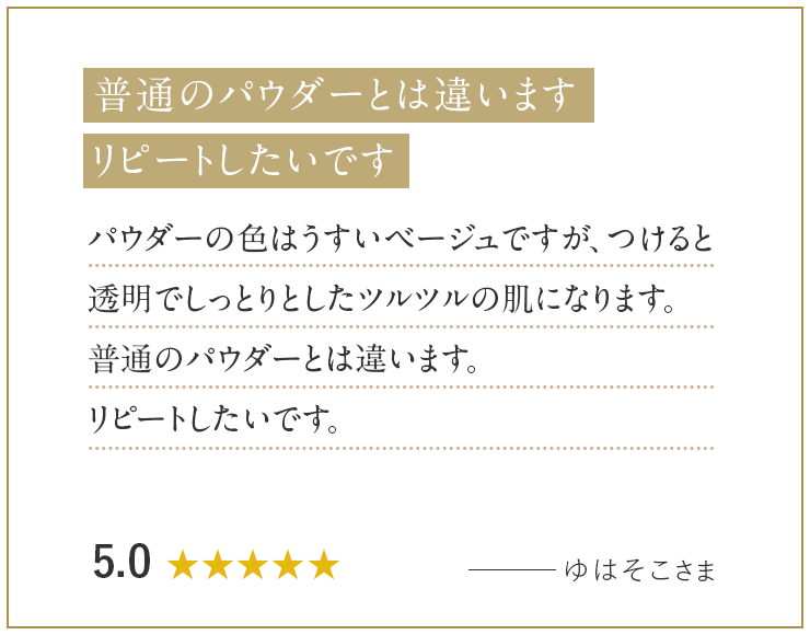 普通のパウダーとは違います リピートしたいです