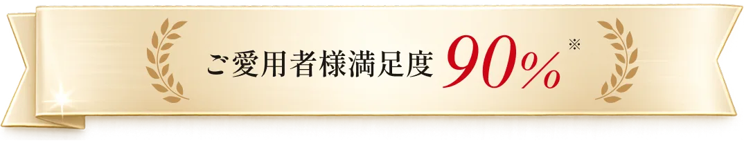 ご愛用者満足度90%