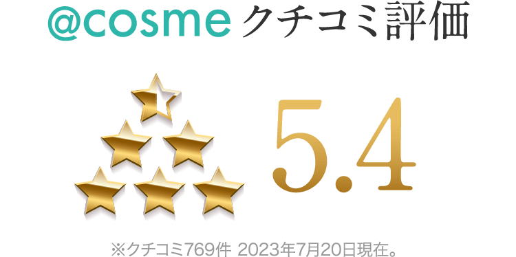 @cosmeクチコミ評価5.4